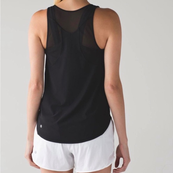 Lululemon Athletica Black Mesh Back Tank Top - Picture 1 of 4